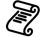 The Deed of Covenant icon - Scroll by stefano corradetti from the Noun Project